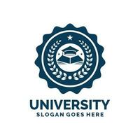 Universidad logo diseño vector ilustración