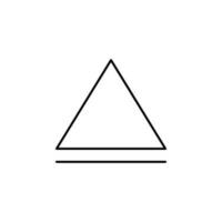 triángulo con línea vector icono ilustración