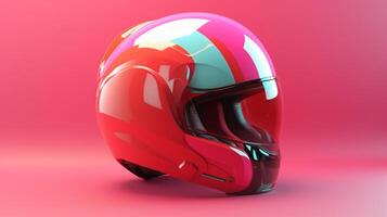 helmet in trending color palette with photo