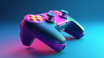 Gaming controller in trending color palette with photo