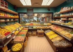 indoor or interior super market with photo