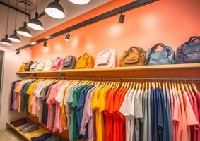 indoor or interior clothing store with photo