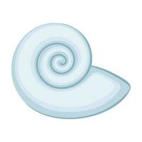 Vector illustration. Sea underwater snail shell. Spiral shell.