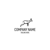 Springbok logo design. Awesome a springbok silhouttel logo vector