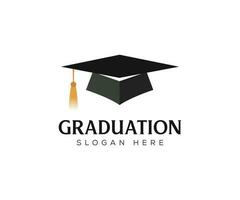 Graduate cap logo design flat style on white background vector