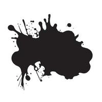 Abstract Ink Art with Brush Strokes and Splashes vector