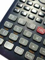 Close up photo of the buttons in the scientific calculator.