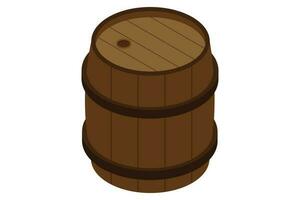 Wood Barrel Icon vector