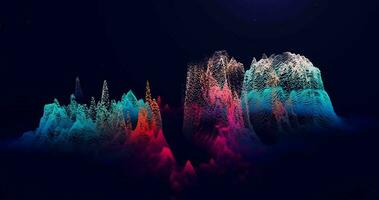 Abstract background from colorful particles, technological and futuristic background, technological hologram,scientific interface element, 4K video