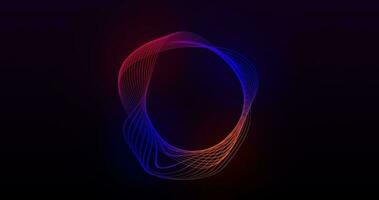 Circle animation and distortion, circle changing shape movement, gradient lines moving smoothly, abstract background, vibrant screensaver, intro 4K video