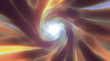 Abstract tunnel twisted swirl of cosmic hyperspace magical bright glowing futuristic hi-tech with blur and speed effect background video