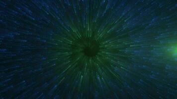 abstrato cor mudando hipnotizando energia mágico brilhante brilhando espiral redemoinho partícula túnel com bokeh efeito fundo video