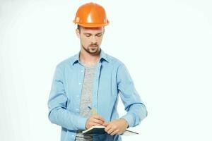 male builders Professional Job isolated background photo