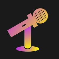 Mic on Stand Vector Icon
