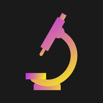 icono de vector de microscopio