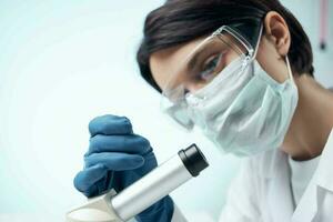 microscope laboratory research diagnostics microbiology photo