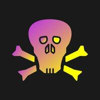 icono de vector de calavera pirata