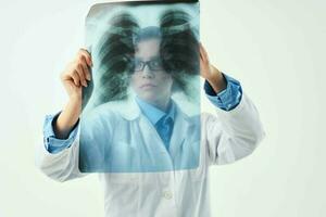 medical professional radiologist x-ray lung diagnostics photo