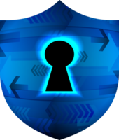 Modern Technology Shield Cybersecurity Crop-out png