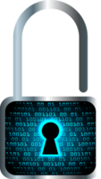 Modern Technology Padlock Cybersecurity Crop-out png