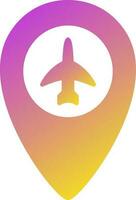Airport Location Vector Icon