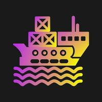 Delivery via Shipping Vector Icon