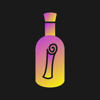 Scroll in Bottle Vector Icon