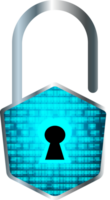 Modern Technology Padlock Cybersecurity Crop-out png