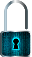 Modern Technology Padlock Cybersecurity Crop-out png