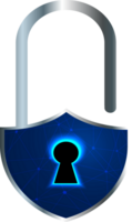 Modern Technology Padlock Cybersecurity Crop-out png