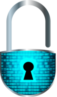 Modern Technology Padlock Cybersecurity Crop-out png