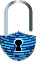 Modern Technology Padlock Cybersecurity Crop-out png