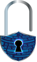 Modern Technology Padlock Cybersecurity Crop-out png