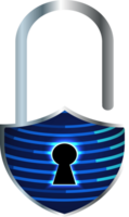 Modern Technology Padlock Cybersecurity Crop-out png