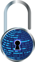 Modern Technology Padlock Cybersecurity Crop-out png