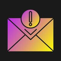 icono de vector de correo urgente