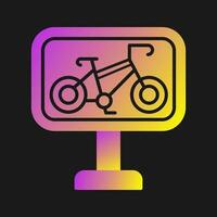 icono de vector de carril bici