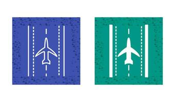 Plane on Runway Vector Icon