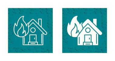 House On Fire Vector Icon