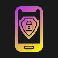 Mobile Security Vector Icon