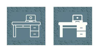 Office Desk Vector Icon