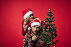 man and woman new year holiday christmas lifestyle photo