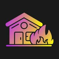 House On Fire Vector Icon