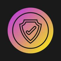 icono de vector de token de seguridad