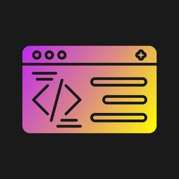 icono de vector de programación