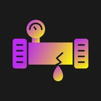 Broken Pipe Vector Icon