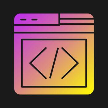 icono de vector de programación web