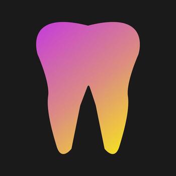 icono de vector de diente