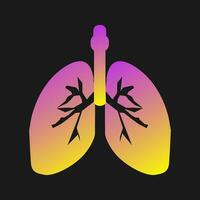 icono de vector de pulmones