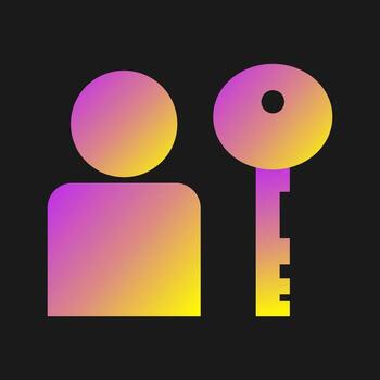 icono de vector de autenticación de usuario